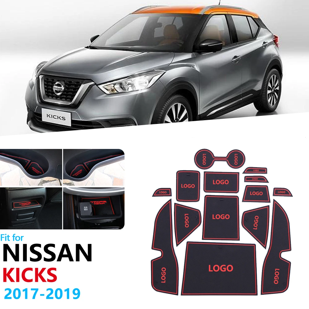 Нескользящий Резиновый коврик для ворот Nissan Kicks 2016 2017 2018 2019 дверной с желобом