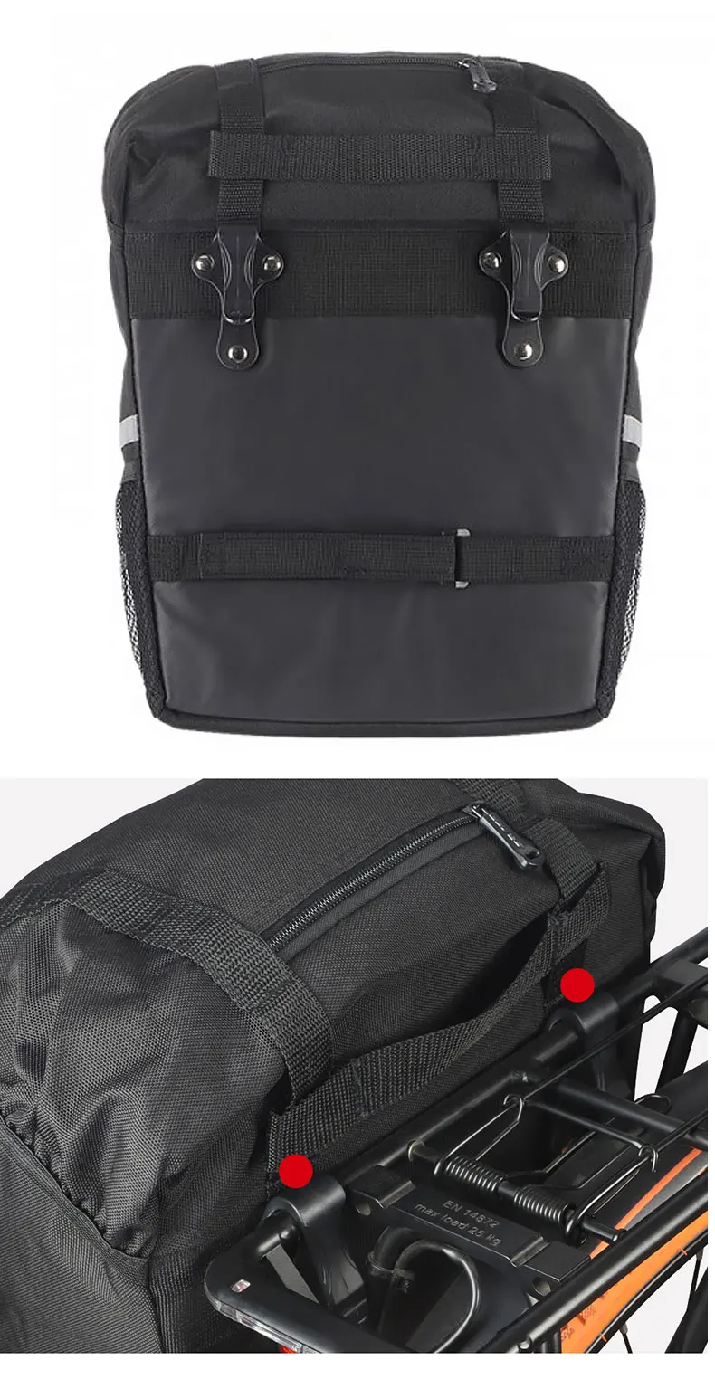 Sac Transport Vélo Sacoche Vélo Arrière TOURBON - Double