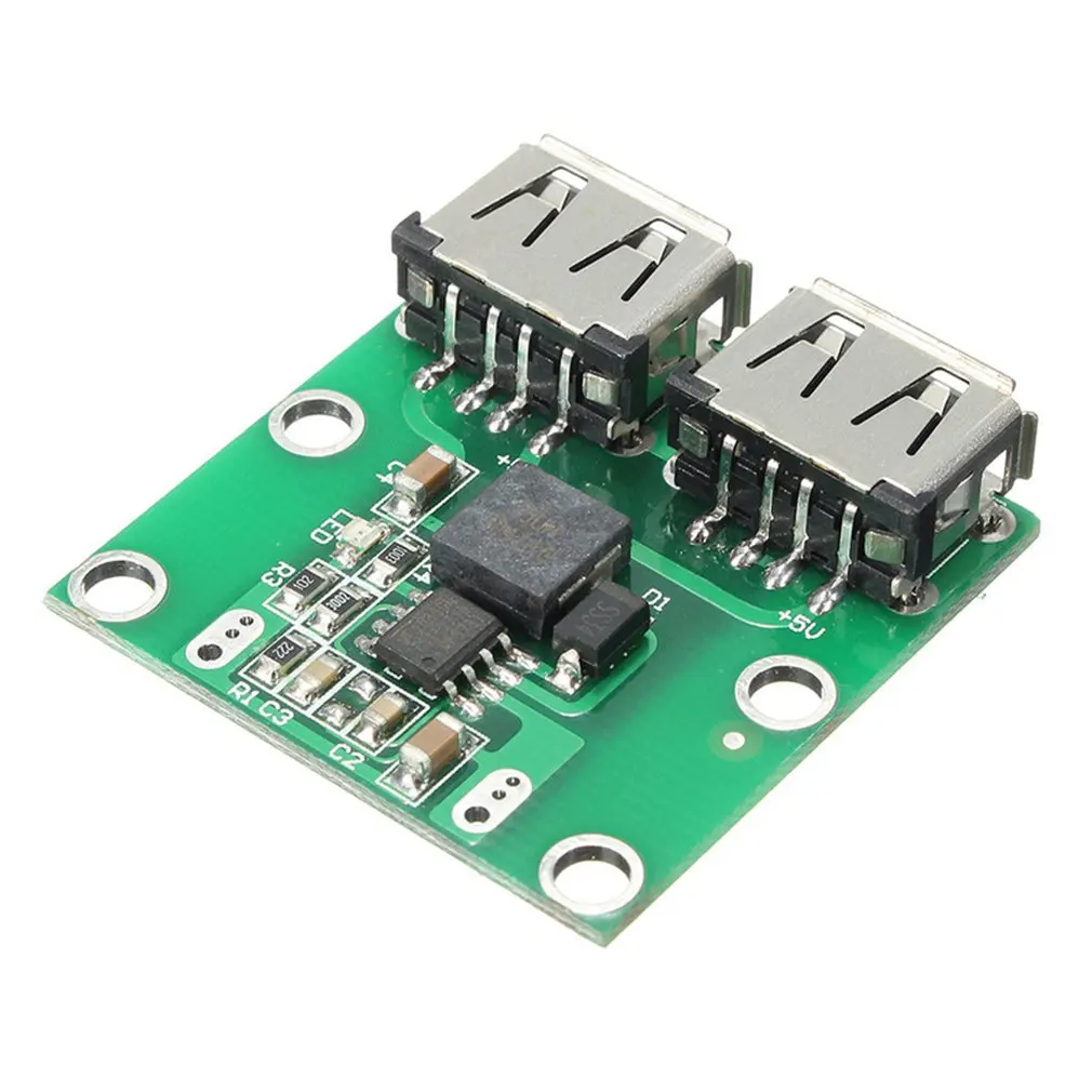 Двойной USB понижающий Регулятор зарядки зеленый MCU высокотехнологичный модуль макетной платы изысканно разработан прочный