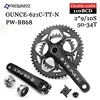PROWHEEL Road Bike Hollow Double Sprockets Crankset 170mm  53-39T 50-34T Crank Chainring with Bottom Bracket BB 110BCD 130 BCD ► Photo 2/6