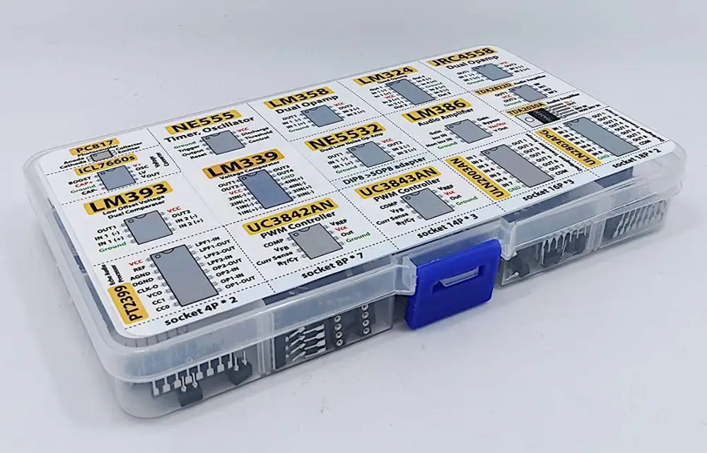 Sortido de Chip Assortment Opamp Oscilador Pwm Pc817 Ne555 Lm358 Lm324 Jrc4558 Lm393 Lmacima Ne5532 Lm386 Tda2030 ic 150 Pcs - Image 3
