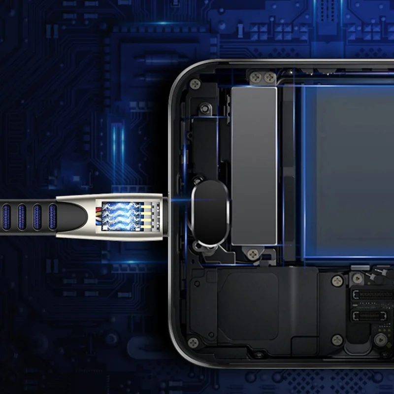 Cafele 2.4A USB кабель для быстрой зарядки и QC3.0 мобильный телефон безопасной зарядки и синхронизации данных Usb кабель для передачи данных для iPhone X XS MAX XR 8 7 6s 6 Plus