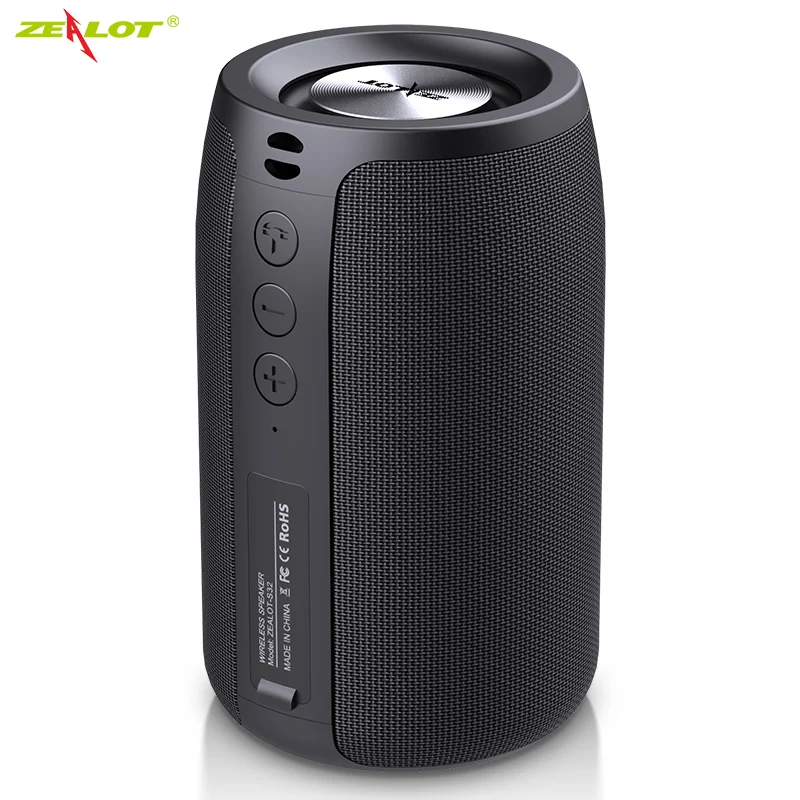 ZEALOT-S32 Mini Portable Bluetooth Speaker HIFI Subwoofer Wireless Speaker with fm Radio Column Support TF, TWS, USB