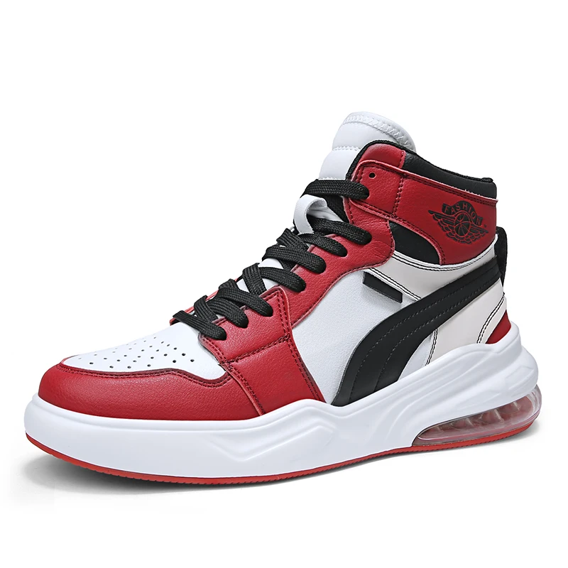 Uptempo/мужские баскетбольные кроссовки с воздушной амортизацией; кроссовки Lebron; спортивная обувь для мальчиков в стиле ретро; 11 баскетбольных кроссовок; zapatillas hombre - Цвет: whiteRed