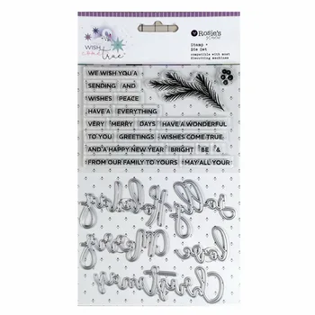

CRZCrafter Clear Stamp and Metal Cutting Dies set Christmas design Scrapbooking Cardmaking Journal Stamp and Cutting Dies