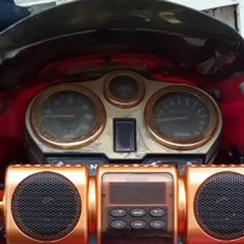 

12V Black Motorcycle MP3 Music Player Bluetooth Stereo Speakers FM Radio With LED Display Waterproof