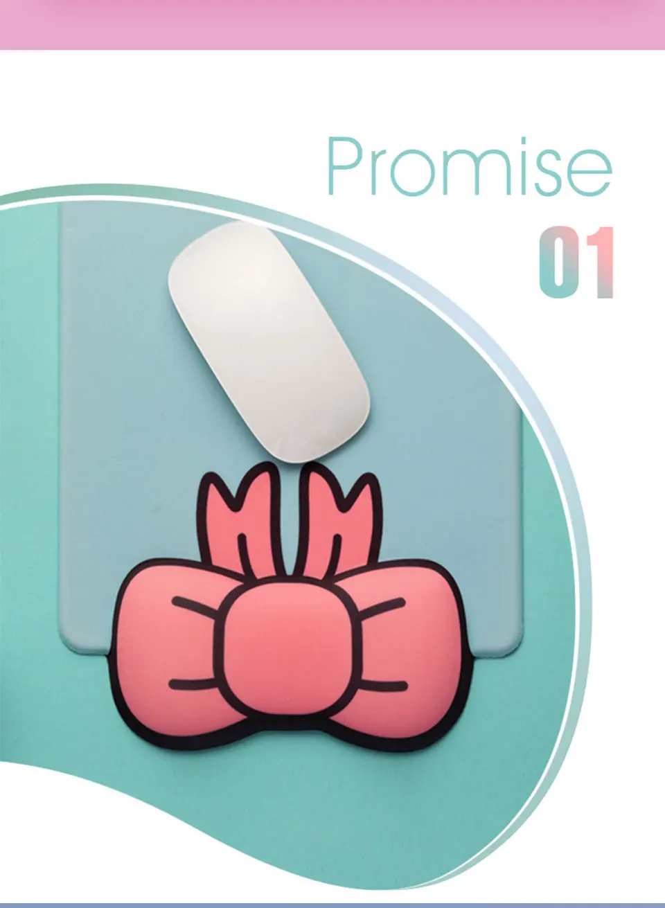 3D Anime Bow Wrist Rest MousePad Kawaii Mix