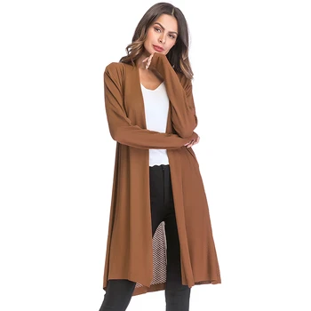 

New Arrival Cardigan Women Long Sleeve Hollow Out Thin Long Knitted Sweater Women 2019 Autumn Ladies Sweaters Shawl Coat