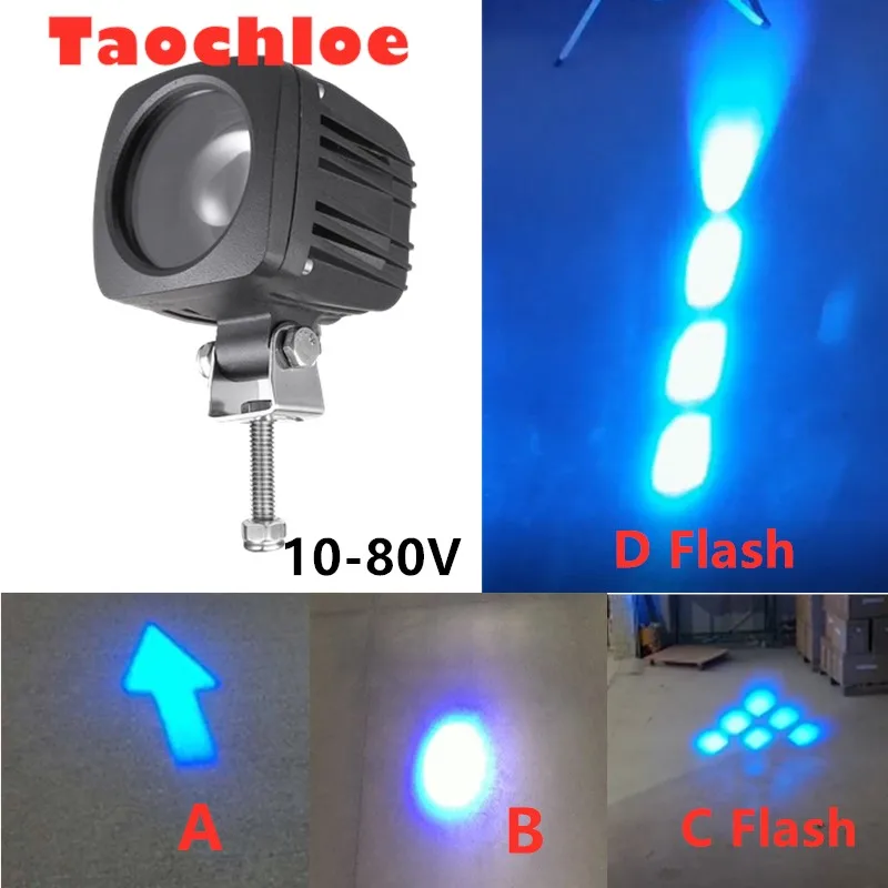

1 х синяя вспышка для вилочного погрузчика, красная вспышка, точечный луч светодиодный светодиодная стрелка для обработки материалов, светильник, светодиодный Вт, 10-110 В постоянного тока, светодиодная сигнальная лампа s