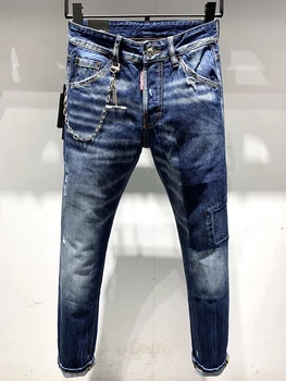 

NEW Men Jeans Ripped for Men Skinny DSQ D2 Jeans Pants Men Jeans Zipper Outwear Man Pants 1 order
