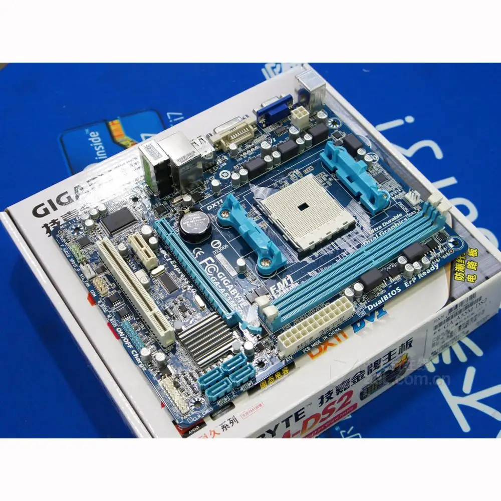 Материнская плата Gigabyte Socket FM1 для AMD A55 оригинальная десктопная материнская DDR3