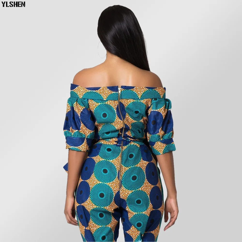 Dashiki African Clothes for Women Traditional Print  Jumpsuit Dresses Basin Riche Clothing Vetement Robe Africaine Femme 2019 26