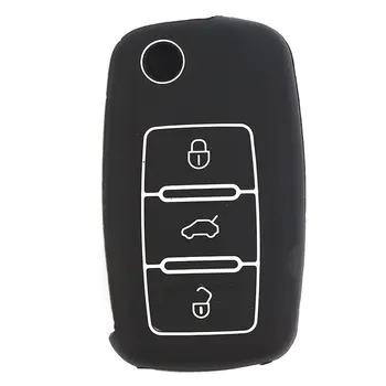 

3 Buttons Wireframe Car Remote Control Silicone Key Case Shell For Volkswagen
