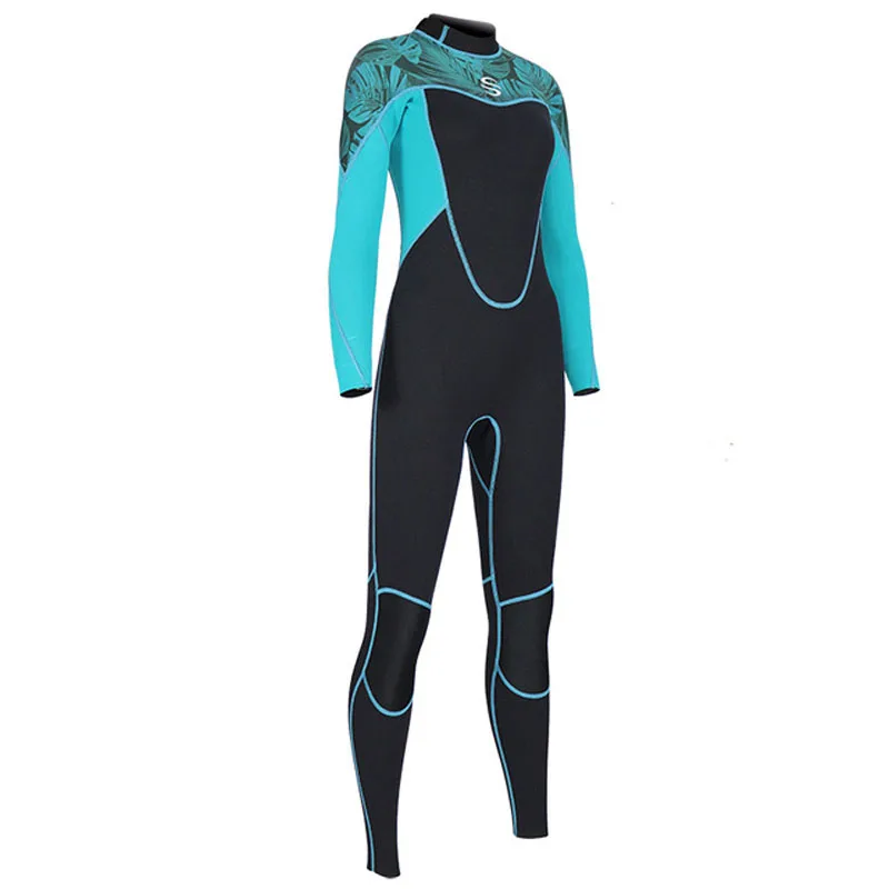 The new one-piece 2mm wetsuit women's warm long-sleeved wetsuit, anti-ultraviolet jellyfish surfing suit long full body sunscreen clothing female new thin section of the summer anti ultraviolet ice silk breathable coat jacket women