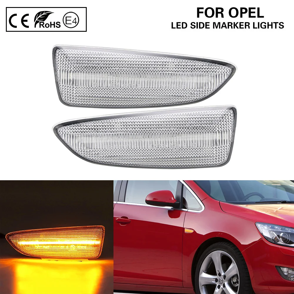 

LED side marker light Turn Signal lamp clear for Opel Astra J K Insignia B Zafira C Crossland X