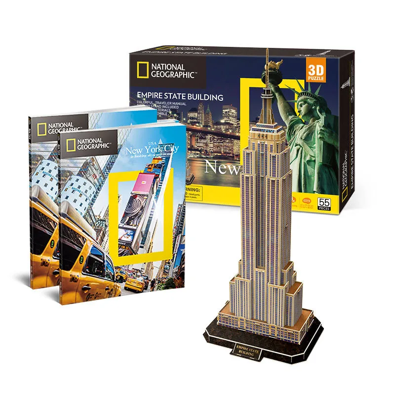 

Classic 3D Jigsaw Puzzle Empire State Building New York City USA Brick Toys scale Style Models Sets World Street view