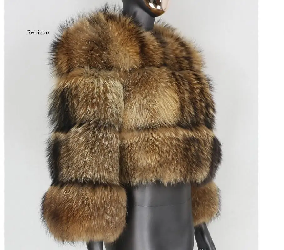 Raccoon Fake Fur Winter Jacket Women Big Fluffy Faux Fur Coat Thick Warm Outerwear Streetwear Women Fur Coat