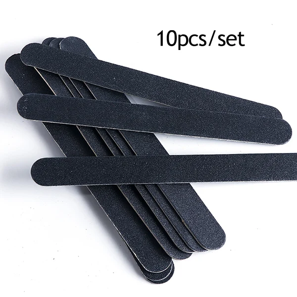 Black 180/240 пилочка для ногтей, набор наждачной бумаги из липового дерева, буферный блок для ногтей, набор для педикюра, маникюрный набор для шлифовки, УФ Гель-лак, инструмент для дизайна ногтей CH1542 - Цвет: Black