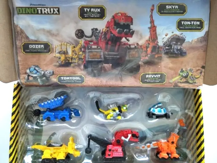 With Original Box Dinotrux Dinosaur Truck Removable Dinosaur Toy Car Mini Models New Children's Gifts Dinosaur Models 5