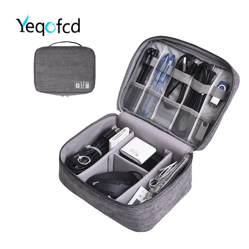 

Yeqofcd Travel Electronic Digital Cable Pouch Data Line Bag Cord Charger Headset Organizer Waterproof Men Travel Accessories