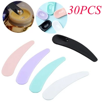 

30pcs Mini Disposable Cosmetic Spatula Scoop Plastic Spoon Facial Mask stick Makeup Maquillage Tools Equipment Face Beauty Tool