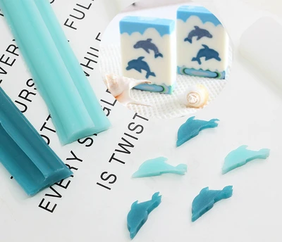 Dolphin Расплав и залейте Свеча в форме мыла, рулоны для торта, сэндвич, силиконовая форма, дельфин, сердце, цветок, звезды, мусс, тюбик, инструменты для украшения торта - Цвет: Dolphin