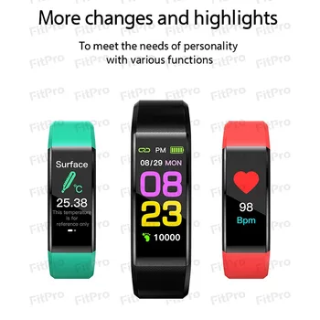 

115 Plus Smart Bracelet Heart Rate Blood Pressure Monitor Smart Watch Men Fitness Tracker Smartband Wristband for IOS Android