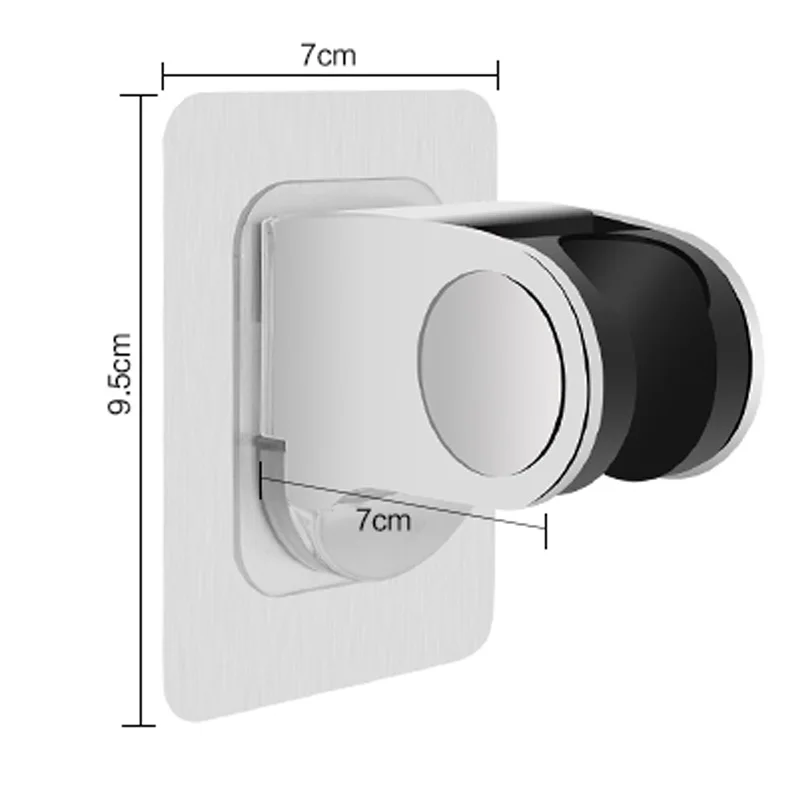 Регулируемая хромированная полированная самоклеящаяся ручная насадка для душа на присоске без дрели держатель для душевой головки подходит для 1/2 душевого шланга