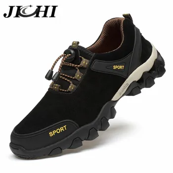 

JICHI Autumn Men Shoes Fashion Design Lightweight Breathable Men's Sneakers Outdoor Non-slip Lace-up Men's Shoes Hiking Shoes