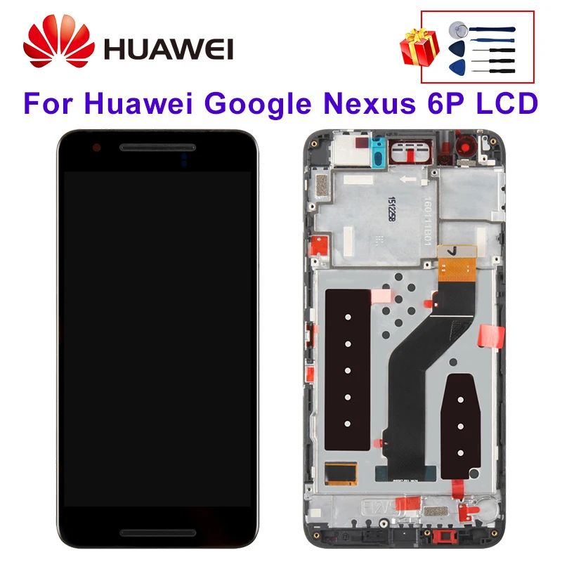 ЖК дисплей 5 7 дюйма для Huawei Google Nexus 6P дигитайзер сенсорного экрана в сборе