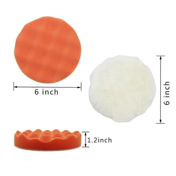 

Polishing Plate Pads Buffing Pads Kit Wool pads Set Buffer Compound Polisher Kit Drill Adapter Foam