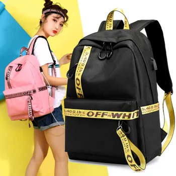 

Waterproof Fabric Women USB charging Backpack Casual Printing School Backpack Bag for College Girl Ladies' Laptop Travel Bag Sac