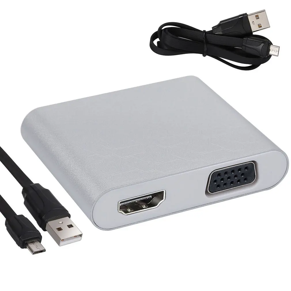Премиум Тип C к VGA HDMI адаптер USB C к HDMI 4K VGA 1080P портативный домашний 3 в 1 Тип C к HDMI VGA адаптер