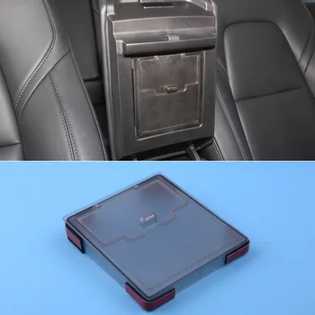 

Translucent Black Concealed Console Armrest Storage Box Organizer Cover ABS Fit For Tesla Model 3 2017 2018 2019