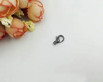 Черный Diy сумка аксессуары маленький крючок Застежка 14 мм золото Серебристая черная бронза 40 шт./партия - Цвет: Черный