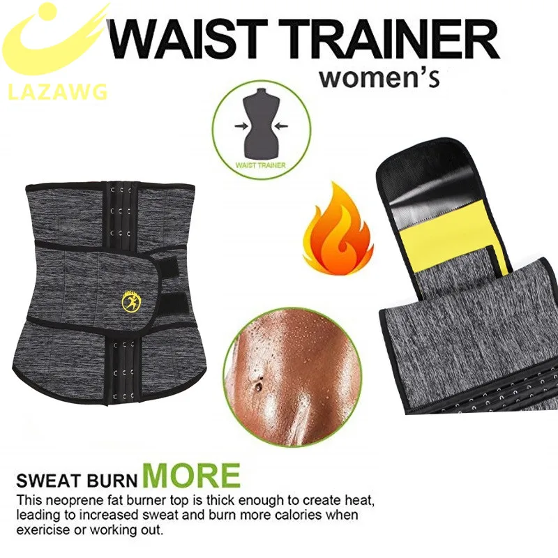 LAZAWG Для женщин талии тренер Неопреновый Пояс Вес потери Cincher Body Shaper пластика