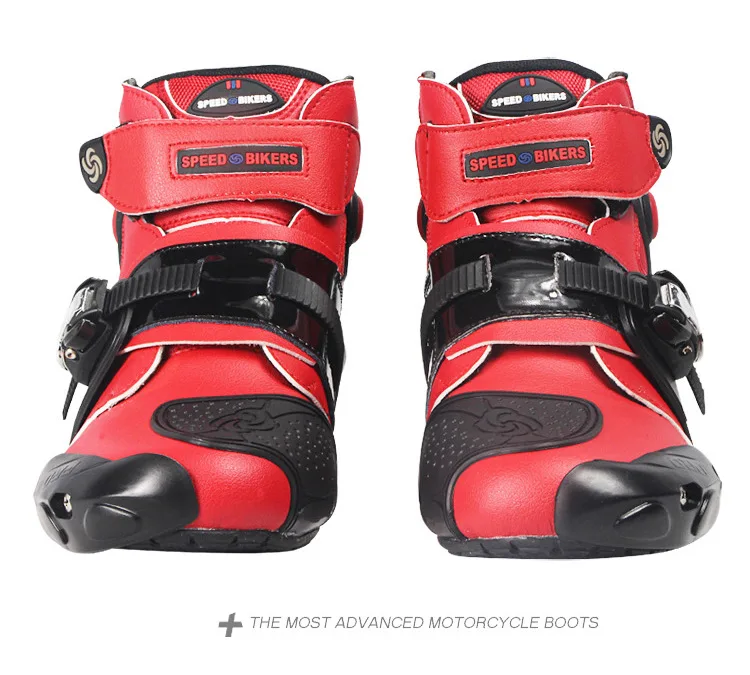 Ботинки в байкерском стиле; высокие гоночные ботинки; кожаная обувь для мотокросса и мотокросса