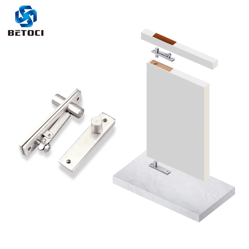 

BETOCI Stainless steel 360 degree revolving door hinge up and down revolving shaft hinge invisible furniture bearing 150kg