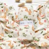 Cartoons Baby Blankets Baby Swaddle Bedding Infant Blankets Soft Breathable For Newborn 120x120CM Bamboo Fiber Cotton 1