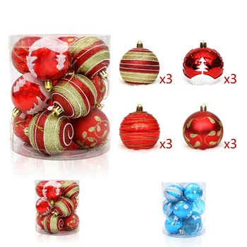 

12PCS Sparkling Christmas Ball Ornament Creative Xmas Tree Decor Hanging Ornament Supplies For Home Garden Decoration 2020 New