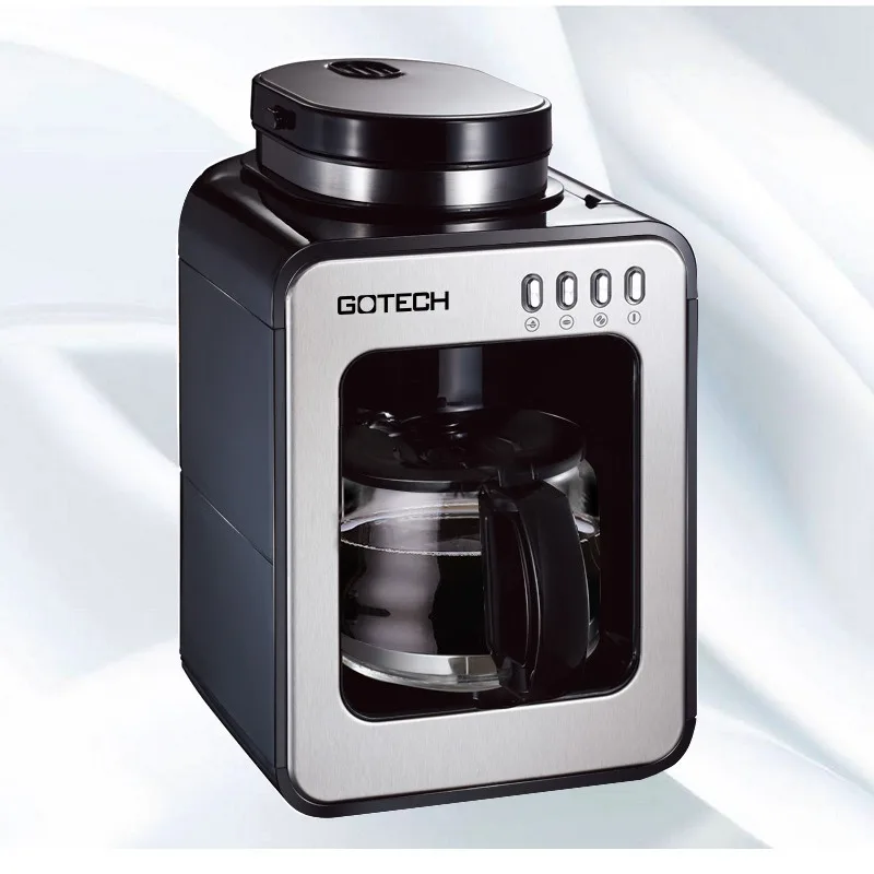 Новая нержавеющая сталь кофе-машина для домашнего использования Мясорубка одна серия интеллектуальная изоляция маленький капельный кофе чай машина мясорубка