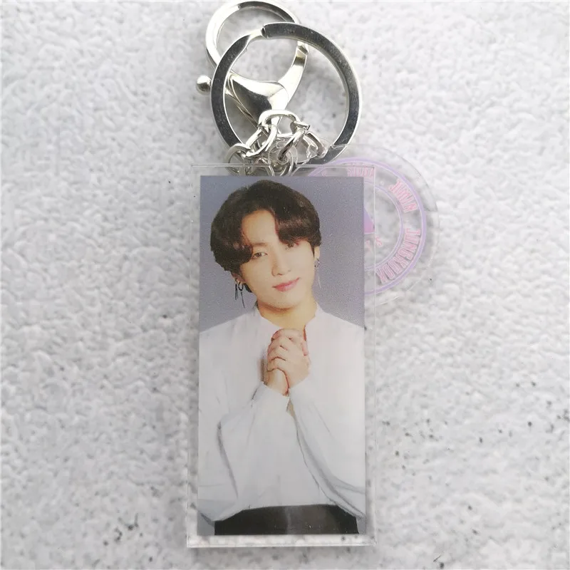 JUNG KOOK Bangtan Boys FM 5TH Magic Shop акриловый брелок для ключей карта душа Persona квадратный брелок JUNG KOOK JIMIN JIN SUGA - Цвет: JUNG KOOK