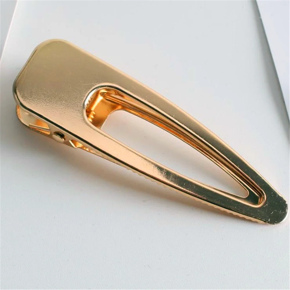 Hollow Gold 1 шт., матовые металлические заколки в стиле ретро, заколки для волос для девочек, простая дикая гладкая полая заколка для волос заколки-пряжки, головные уборы, аксессуары для волос - Цвет: Hollow Gold