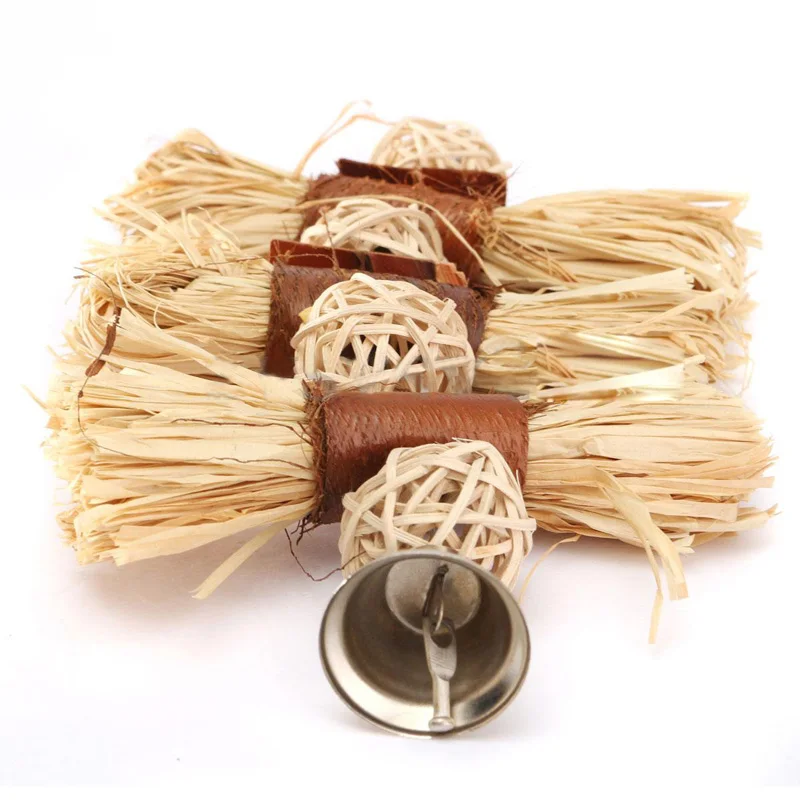 Pet птица укусы шлифовальная ветка для попугаев мяч качель птичьей клетки Висячие