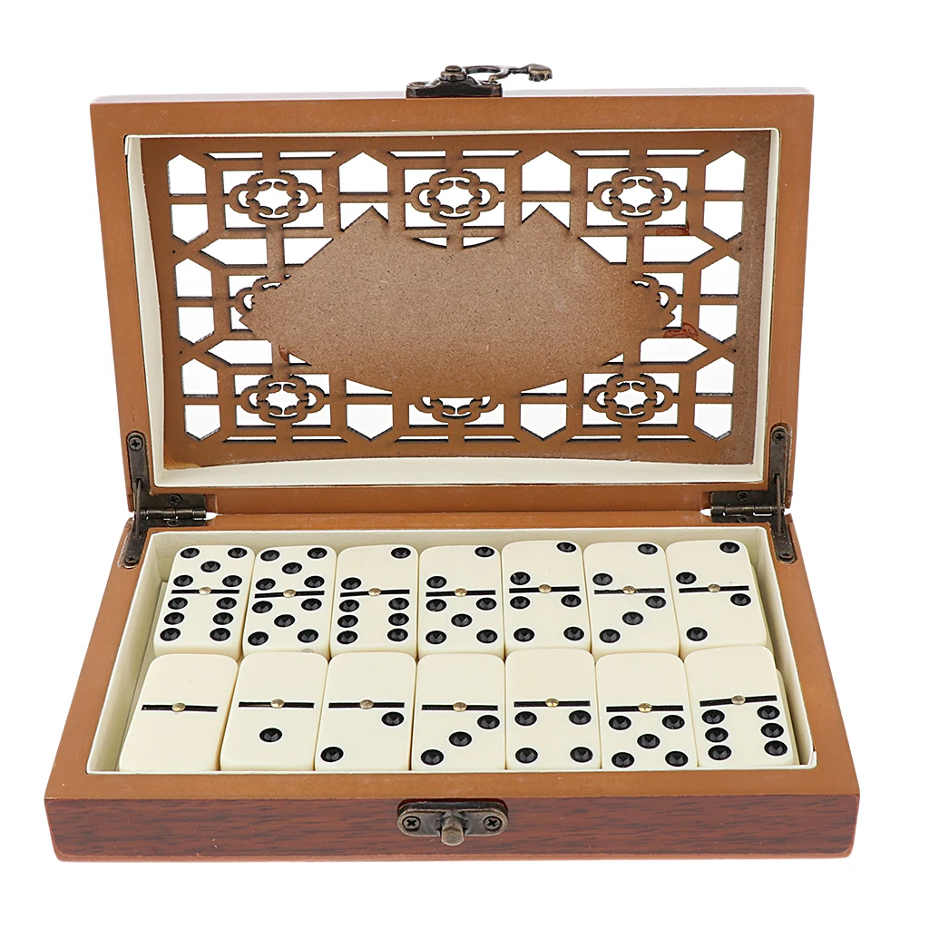 Professional 28pcs Dominoes Game Set with Storage Carry Case for Toy Gift 