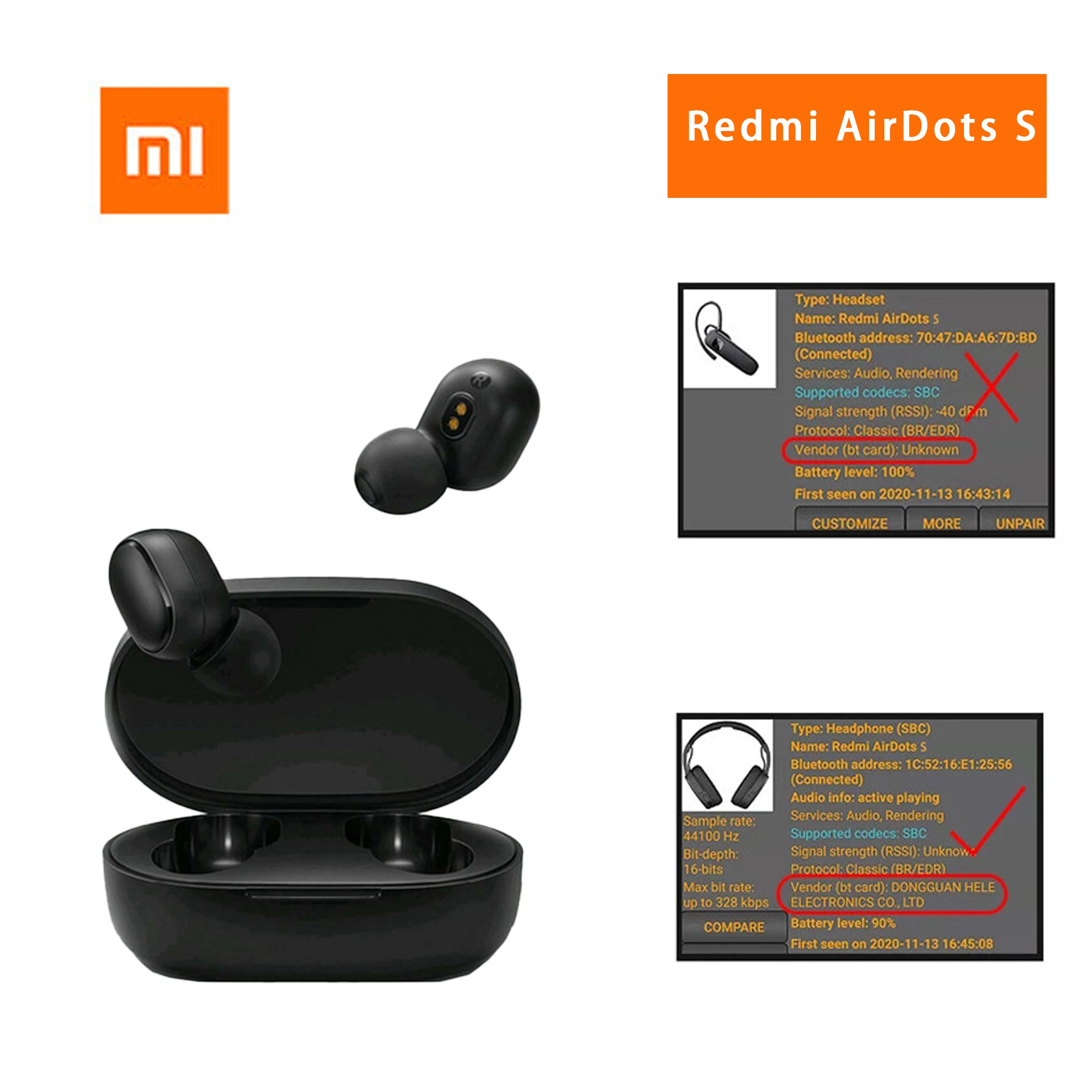 2021 новый оригинальный Xiaomi RedmiAirDotsS Bluetooth 5 0 гарнитура TWS Mi True In ear Active шумоподавление