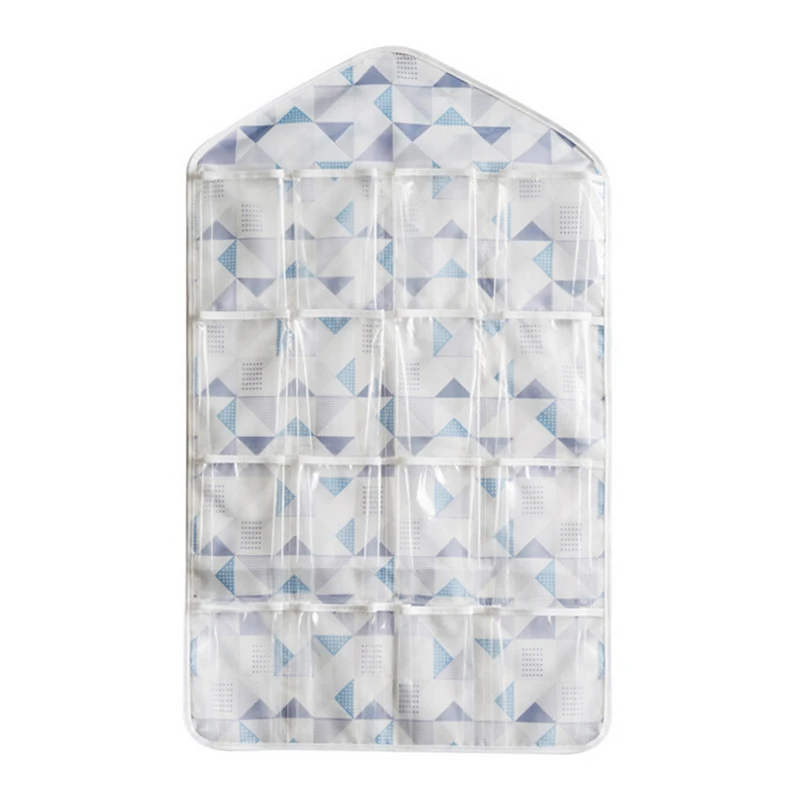 Подвеска из ткани Оксфорд сумка органайзеры для дома двери стены очки брелоки для хранения шкаф игрушки навесной чехол Аксессуары - Color: White Lattice Bag