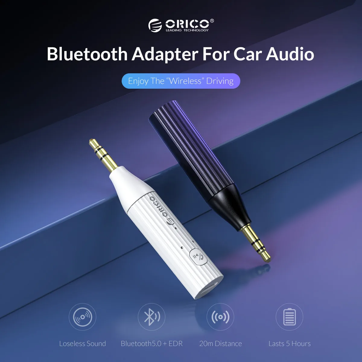 ORICO беспроводной Bluetooth 5,0+ EDR приемник 3,5 мм Автомобильный Aux 3,5 разъем стерео адаптер музыкальные наушники Bluetooth аудио приемник