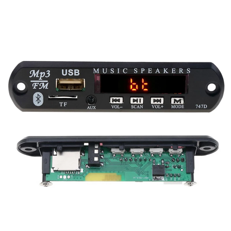 WMA AUX Bluetooth TF USB 3,5 мм аудио ресивер FM-радио MP3 плеер декодер 12V автомобильный комплект mp3-плеер доска DIY для Динамик стерео