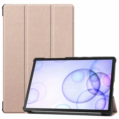 Ультратонкий PU кожаный чехол-книжка с откидной крышкой для Samsung Galaxy Tab S6 10,5 SM-T860 SM-T865 10," планшет с просыпкой - Цвет: Золотой